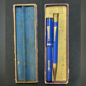 Vintage Wearever Pair 14K Nib Lever Fill Fountain Pen & Mechanical Pencil
